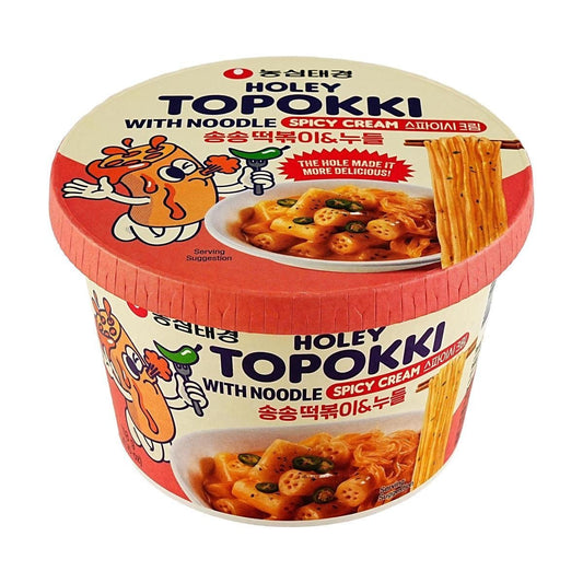 Holey Topokki Spicy Cream Flavor With Glass Noodle - Daebak