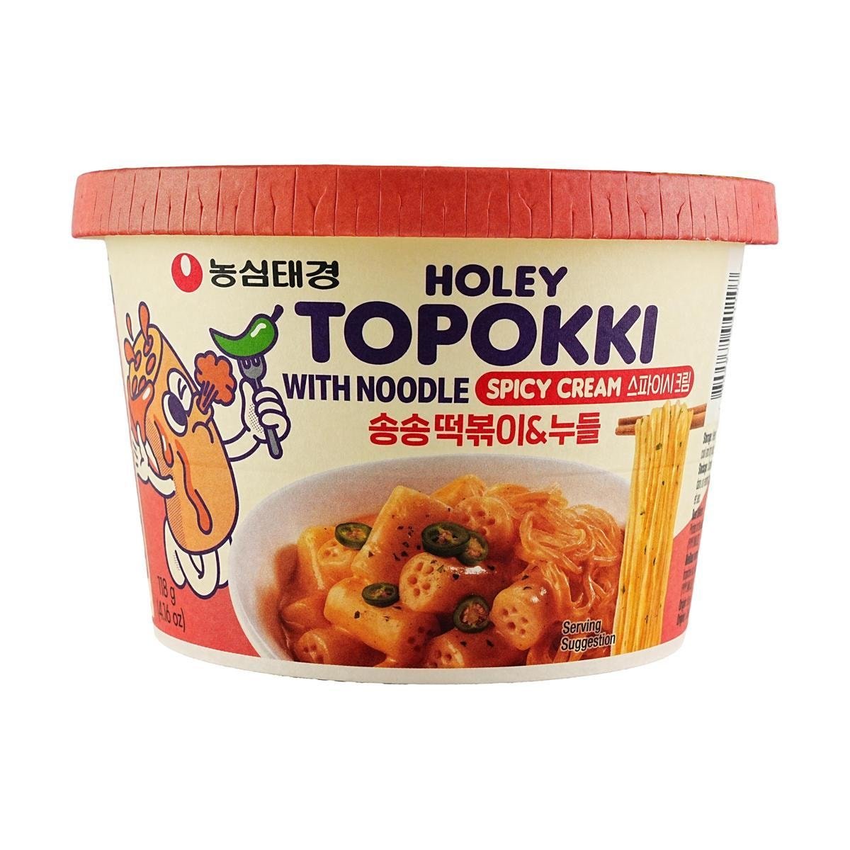 Holey Topokki Spicy Cream Flavor With Glass Noodle - Daebak