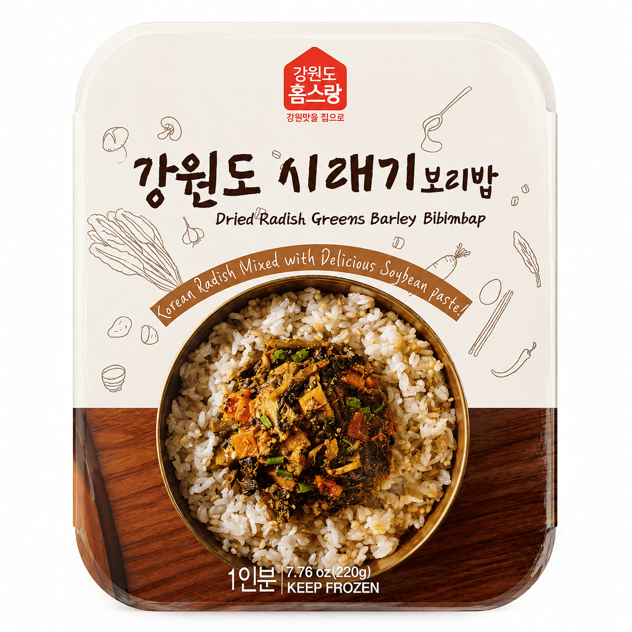 [Homesrang] Gangwon-do Siraegi Barley Rice (220g, 7.76oz) - Daebak