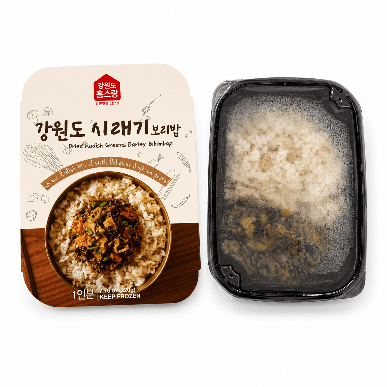 [Homesrang] Gangwon-do Siraegi Barley Rice (220g, 7.76oz) - Daebak