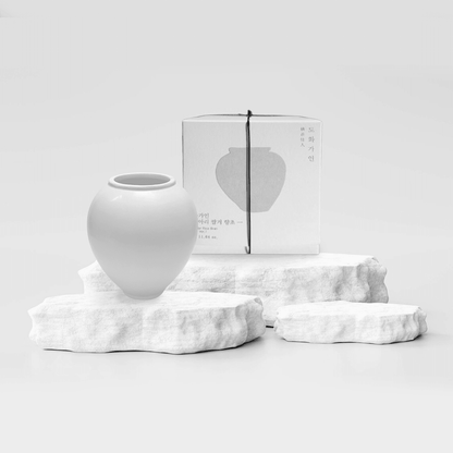 House of Dohwa Moon Jar Rice Bran Candle 320g 1ea - Daebak