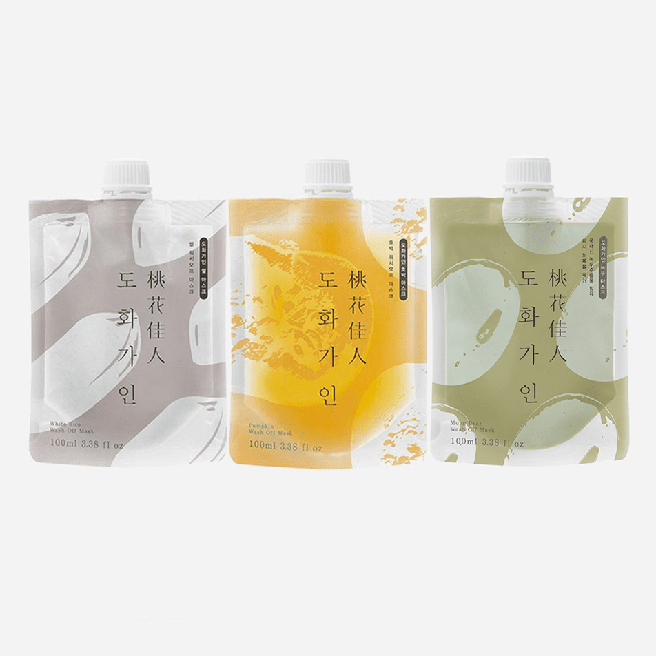 House of Dohwa Wash Off Mask Pack Set (Rice+Pumpkin+Mungbean) - Daebak