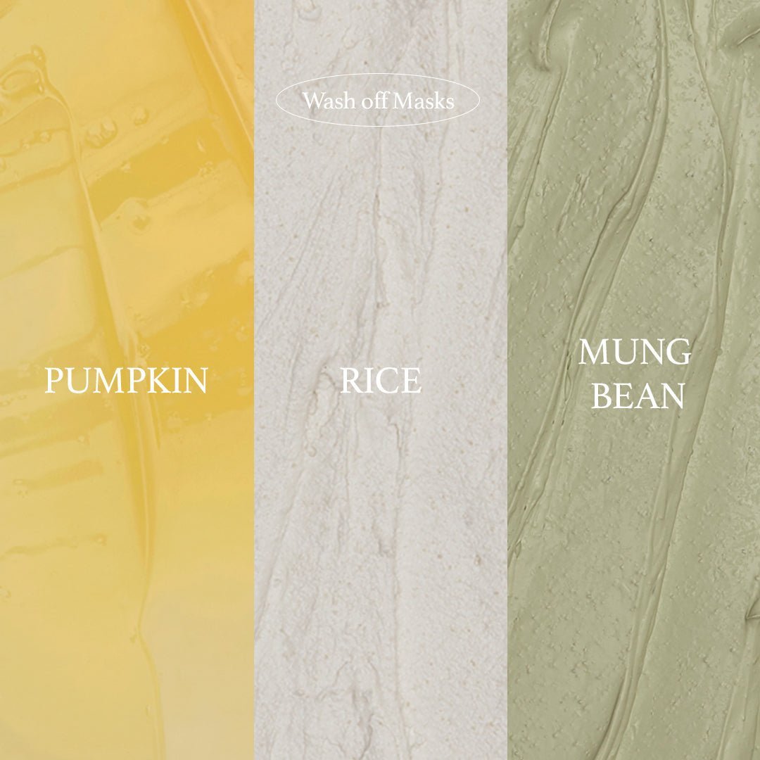 House of Dohwa Wash Off Mask Pack Set (Rice+Pumpkin+Mungbean) - Daebak