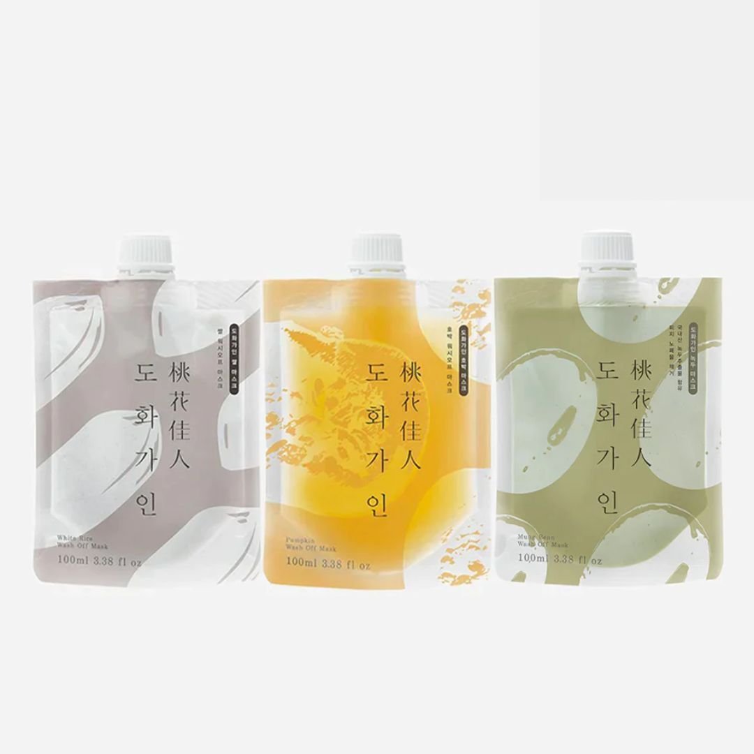 House of Dohwa Wash Off Mask Pack Set (Rice+Pumpkin+Mungbean) - Daebak