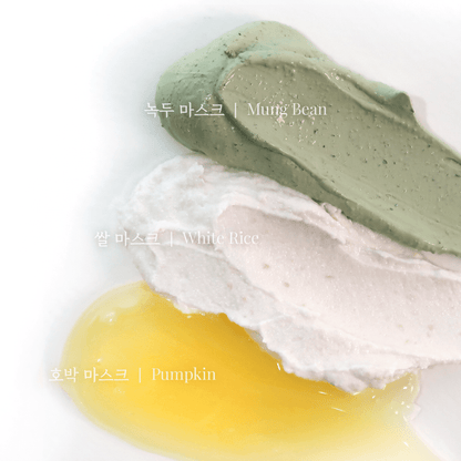 House of Dohwa Wash Off Mask Pack Set (Rice+Pumpkin+Mungbean)