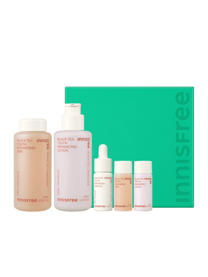Innisfree Black Tea Youth Enhancing Skincare Set - Daebak