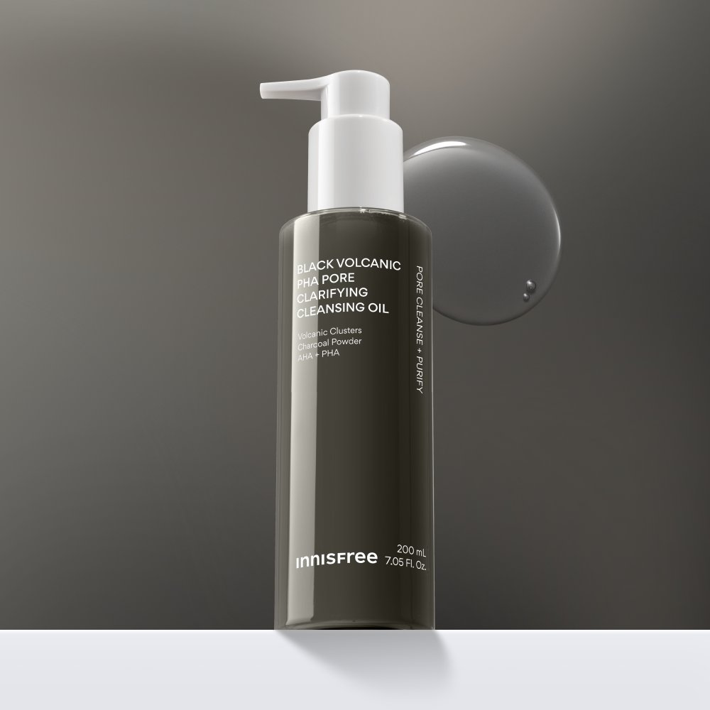 innisfree Black Volcanic PHA Pore Cleansing Oil 200ml - Daebak