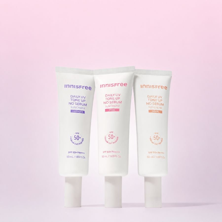 innisfree Daily UV Tone Up No Sebum Sun Cream SPF50+ PA++++ 50ml (3colors) - Daebak