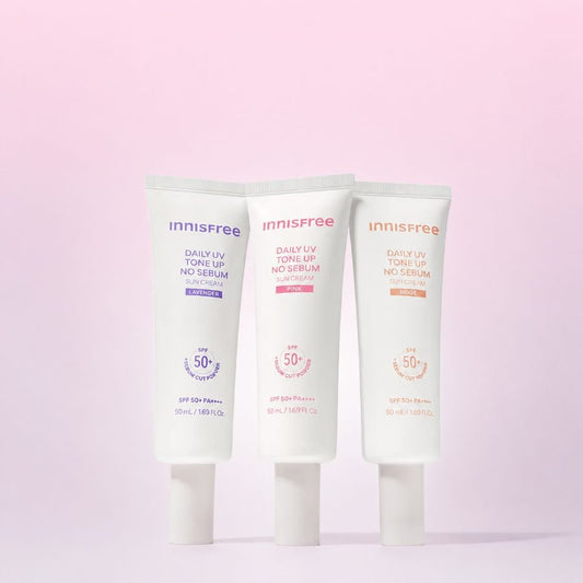 innisfree Daily UV Tone Up No Sebum Sun Cream SPF50+ PA++++ 50ml (3colors) - Daebak