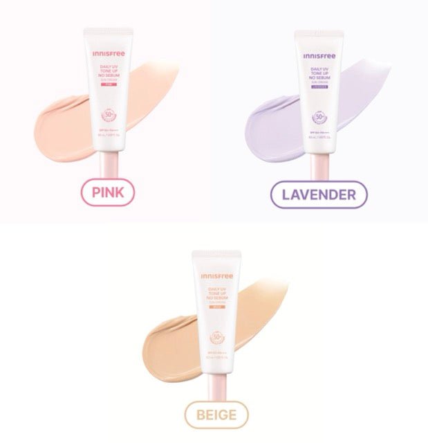 innisfree Daily UV Tone Up No Sebum Sun Cream SPF50+ PA++++ 50ml (3colors) - Daebak