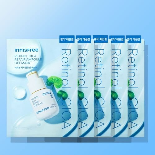 innisfree Retinol Cica Repair Ampoule Gel Mask 23ml X 5ea - Daebak