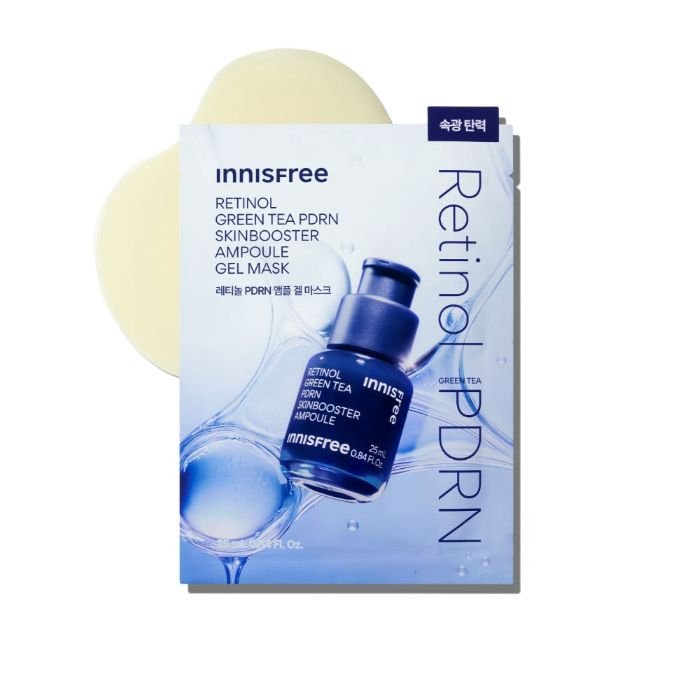 innisfree Retinol Green Tea PDRN Skinbooster Ampoule Gel Mask 25ml X 5ea - Daebak