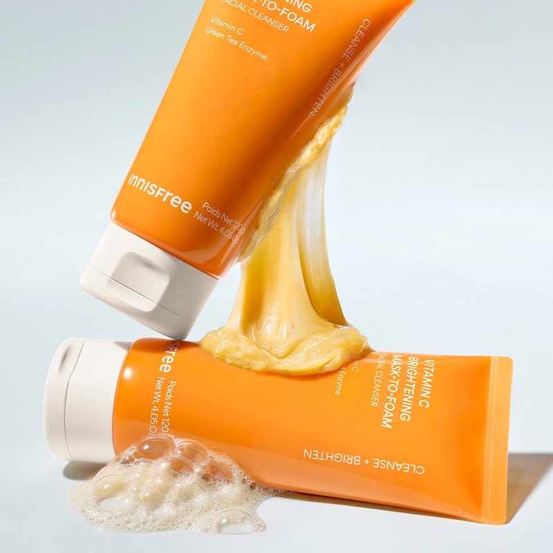 innisfree Vitamin C Brightening Mask-To-Foam Facial Cleanser 120g - Daebak