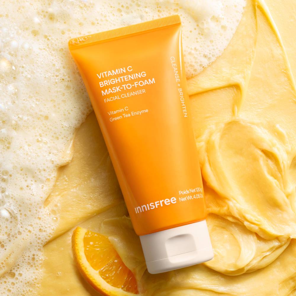 innisfree Vitamin C Brightening Mask-To-Foam Facial Cleanser 120g - Daebak