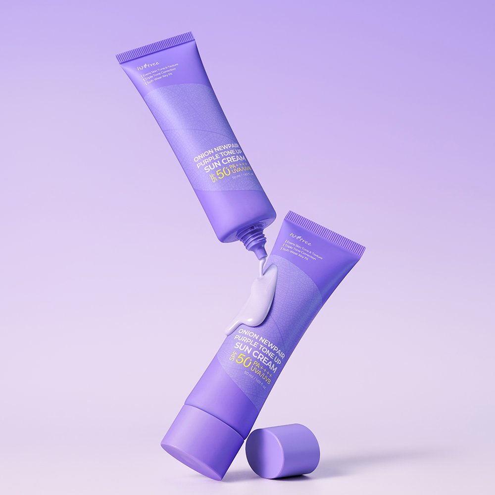 Isntree Onion Newpair Purple Tone Up Sun Cream SPF50+ PA++++ 50ml - Daebak