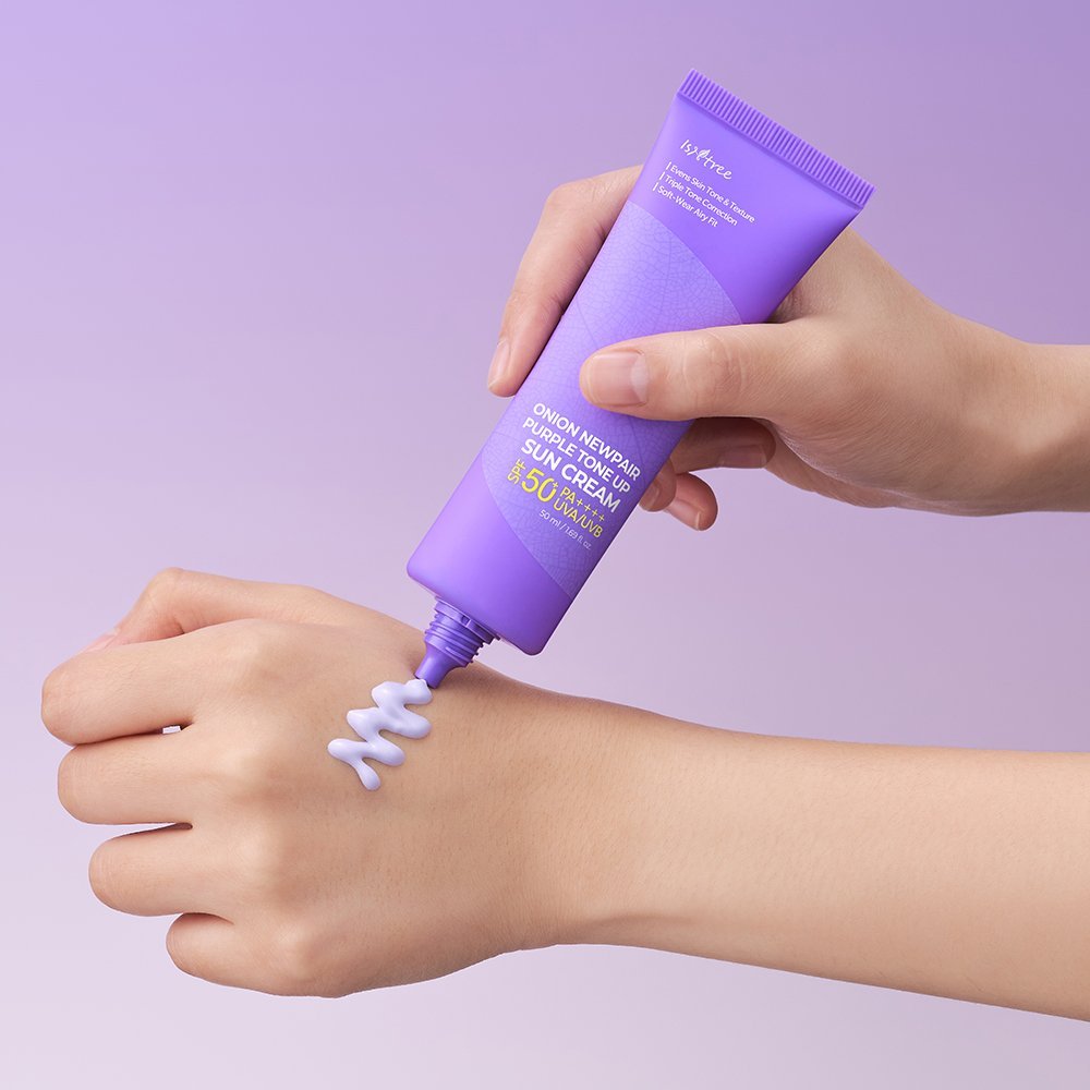Isntree Onion Newpair Purple Tone Up Sun Cream SPF50+ PA++++ 50ml - Daebak