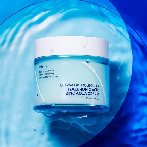 Isntree Ultra-Low Molecular Hyaluronic Acid Zinc Aqua Cream 80ml - Daebak