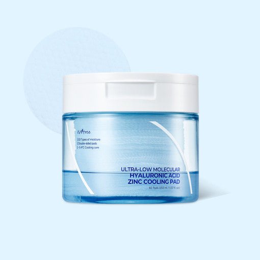 Isntree Ultra-Low Molecular Hyaluronic Acid Zinc Cooling Pad 150ml(60P) - Daebak