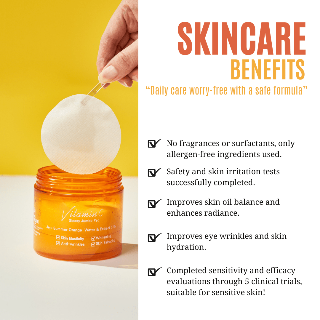 [JEJU INDI] Vitamin C Glossy Jumbo Pad 160ml - Daebak