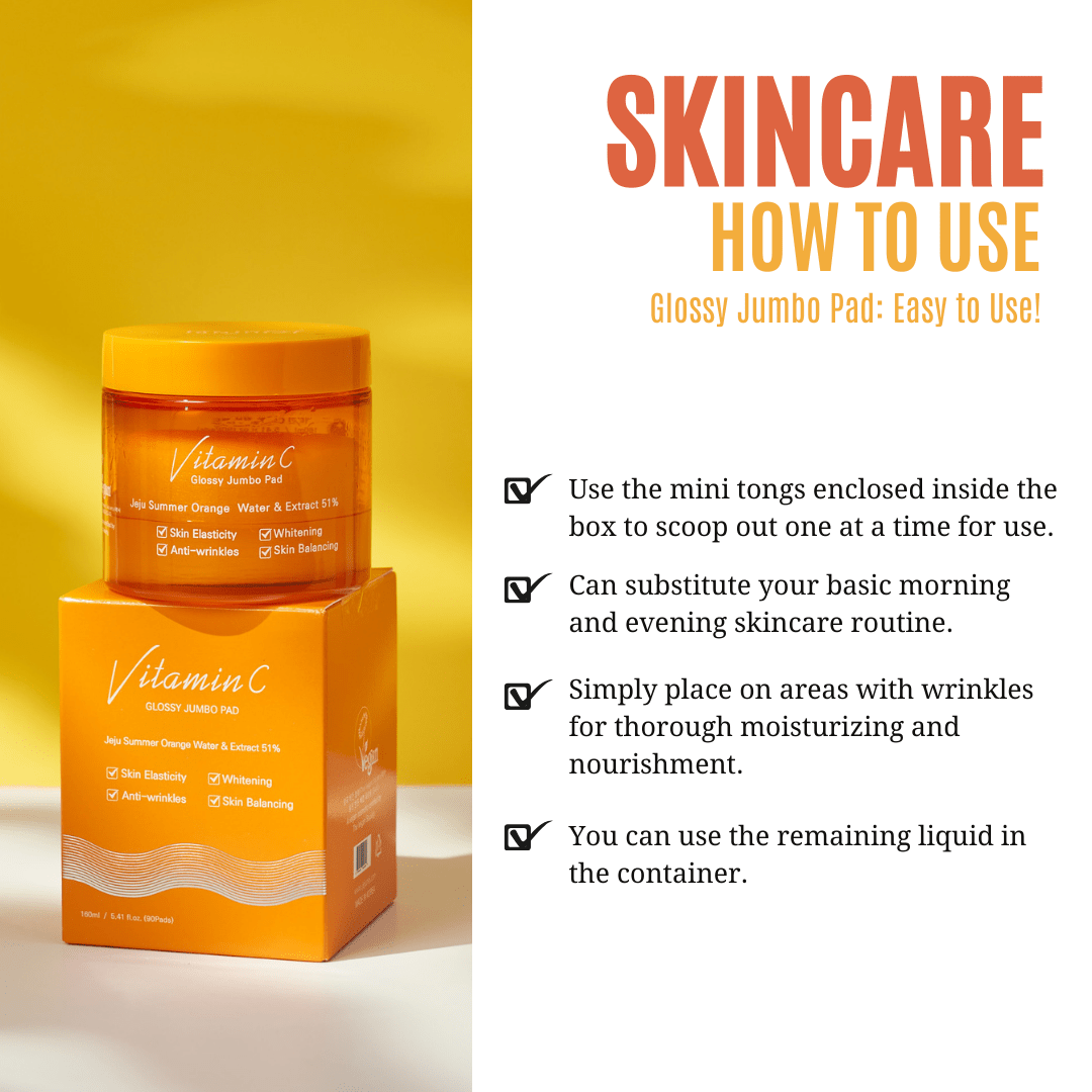[JEJU INDI] Vitamin C Glossy Jumbo Pad 160ml - Daebak