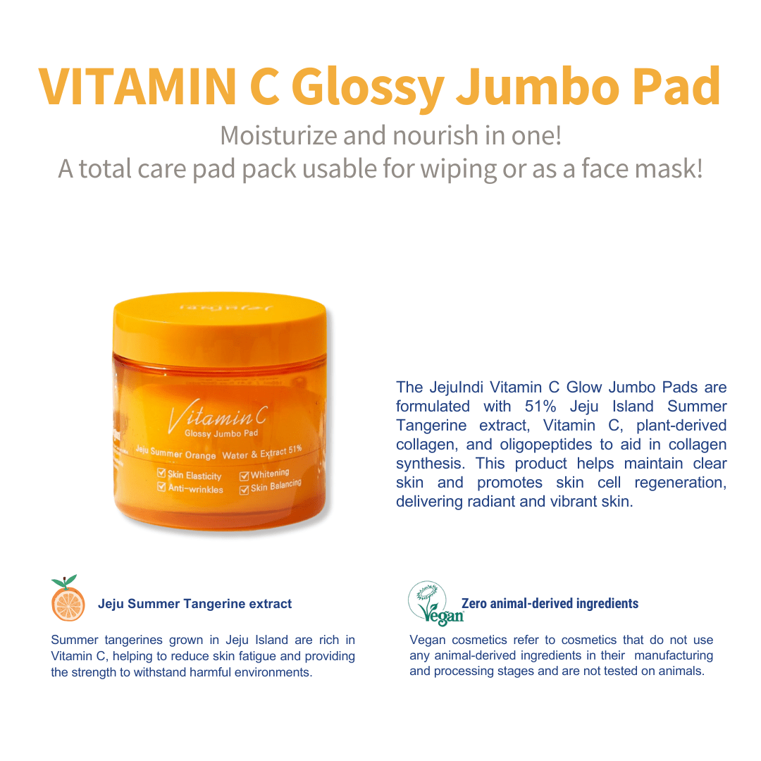 [JEJU INDI] Vitamin C Glossy Jumbo Pad 160ml - Daebak