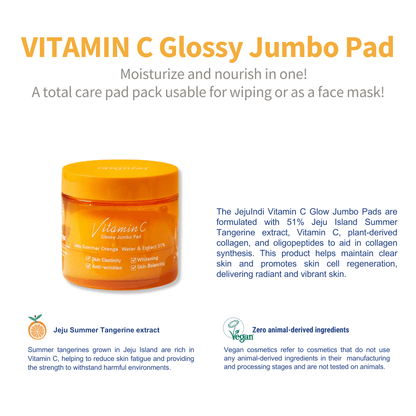 [JEJU INDI] Vitamin C Glossy Jumbo Pad 160ml - Daebak