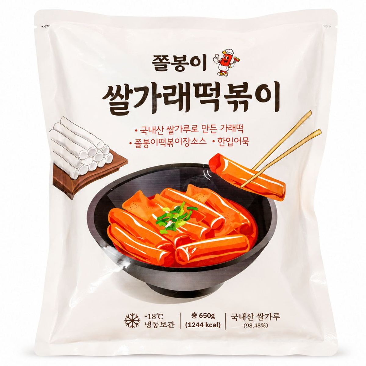 Jjolbongi Rice Cake Tteokbokki (650g, 22.93oz) - Daebak