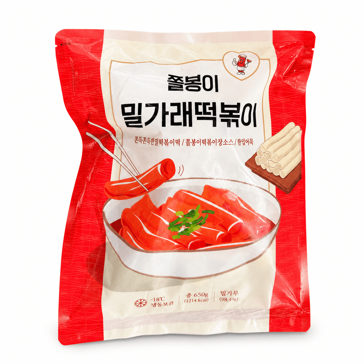 Jjolbongi Wheat Rice Cake Tteokbokki (650g, 22.93 oz) - Daebak