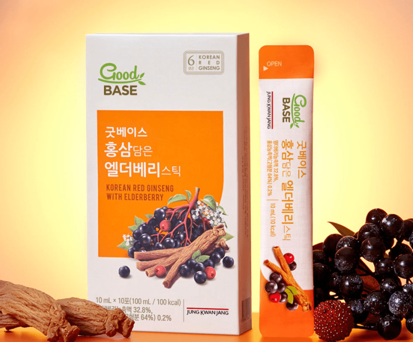 [Jung Kwan Jang] Good Base Korean Red Ginseng with Elderberry 10ml*30Sticks - Daebak