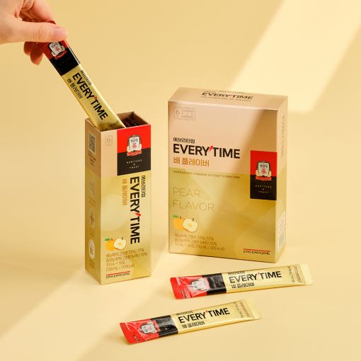 [Jung Kwan Jang] Korean Red Ginseng Extract Every Time PEAR FLAVOR (10ml*20 Sticks) - Daebak