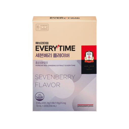 [Jung Kwan Jang] Korean Red Ginseng Extract Everytime Sevenberry Flavor (10ml*20 Sticks) - Daebak