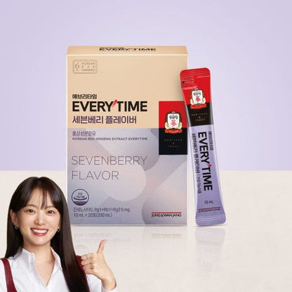 [Jung Kwan Jang] Korean Red Ginseng Extract Everytime Sevenberry Flavor (10ml*20 Sticks) - Daebak