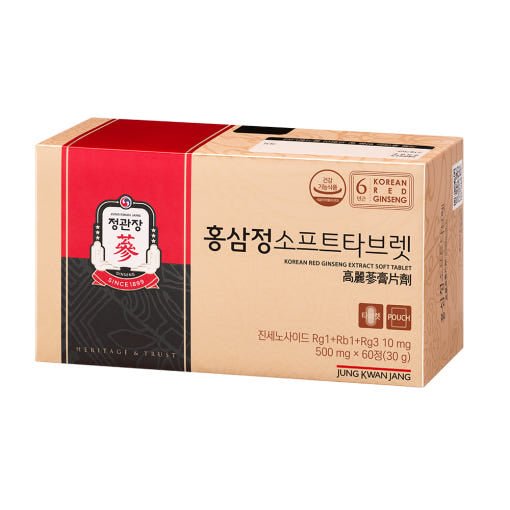 [Jung Kwan Jang] Korean Red Ginseng Extract SOFT TABLET 500mg*60ea(30g) - Daebak