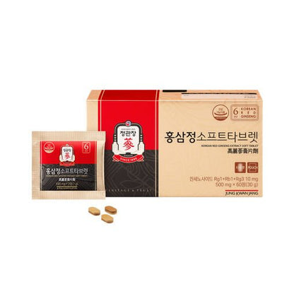 [Jung Kwan Jang] Korean Red Ginseng Extract SOFT TABLET 500mg*60ea(30g) - Daebak