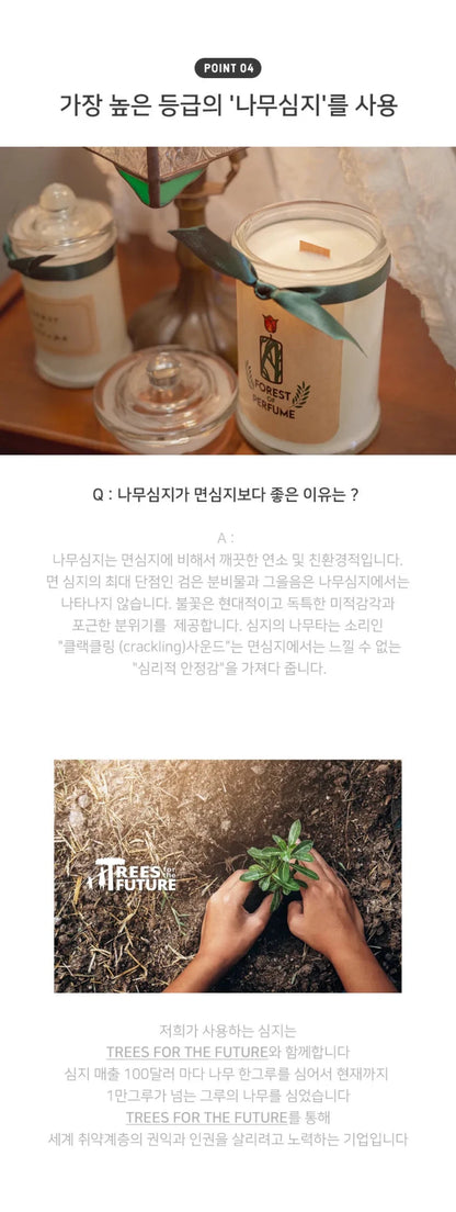 (Jungkook's Pick!) Forest of Perfume Natural Soy Candle (Downy April) 750g - Daebak
