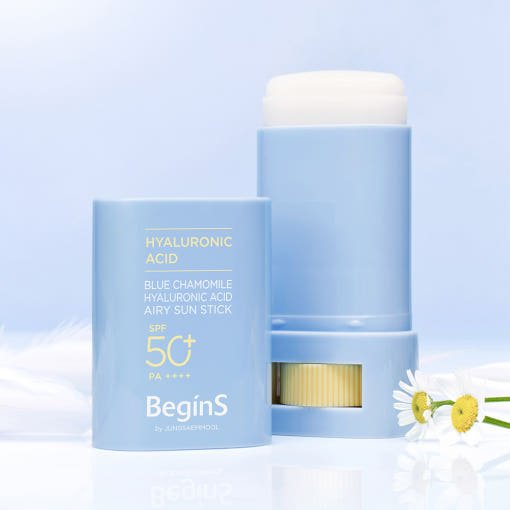 JUNGSAEMMOOL Blue Chamomile Hyaluronic Acid Airy Stick SPF50+ PA++++ 15g - Daebak
