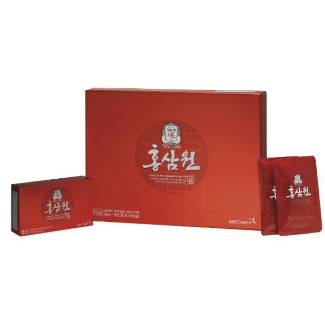 [KGC Cheong Kwan Jang] Hong Sam Won, Korean Red Ginseng Drink, 20 Pouches, 1.69 fl oz (50 ml) Each - Daebak