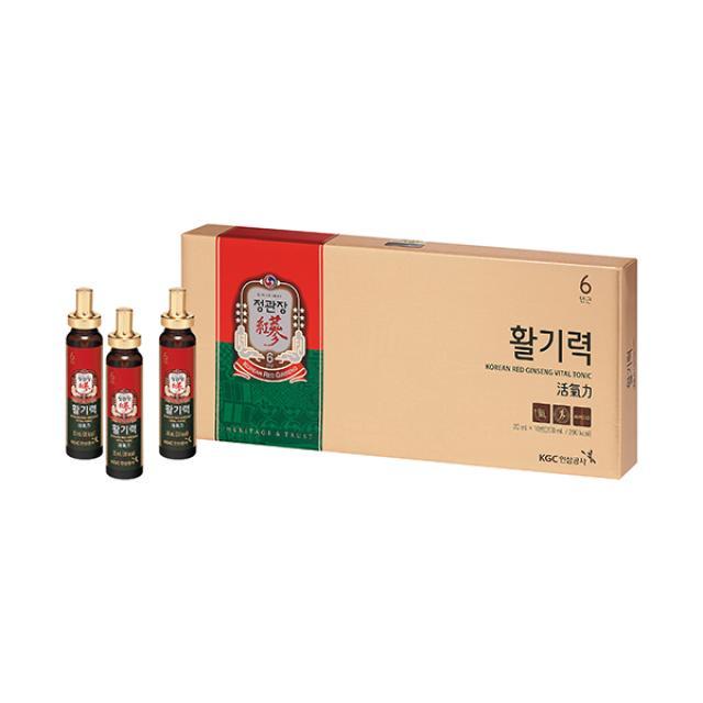 [KGC Cheong Kwan Jang] Hwal Gi Ruk Korean Red Ginseng Vital Tonic for Wellness Recovery - 20ml x 10 Bottles - Daebak