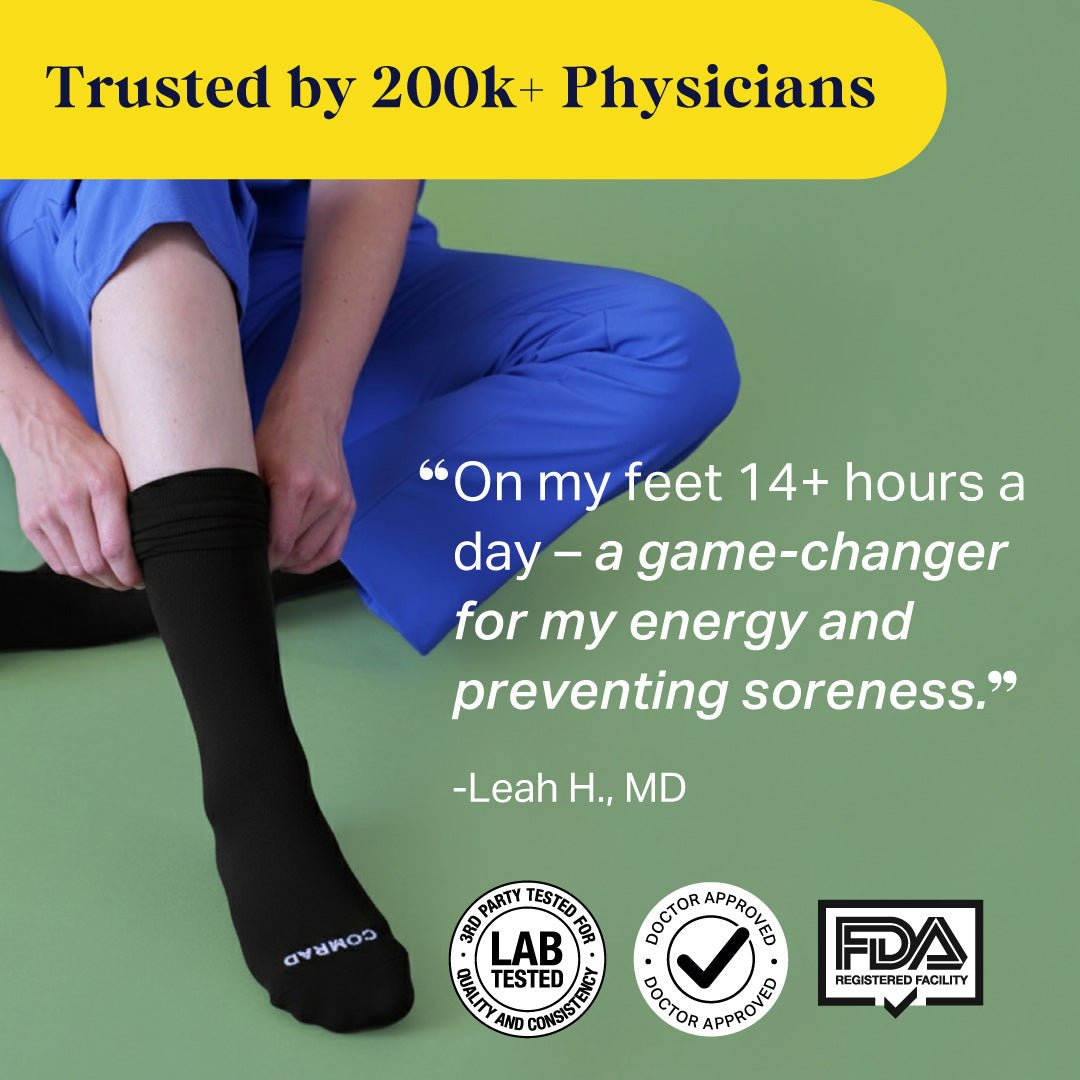 Knee-High Compression Socks - Solid (20-30 mmHg) - Daebak