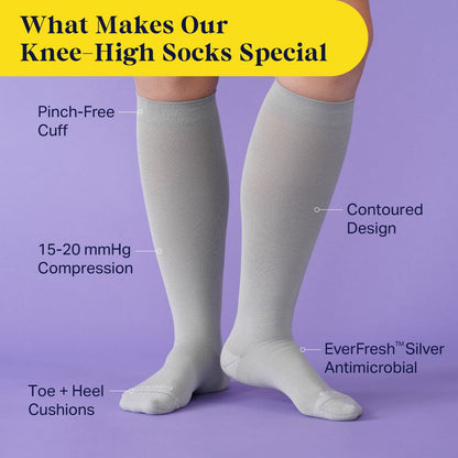 Knee-High Compression Socks - Solid - Daebak