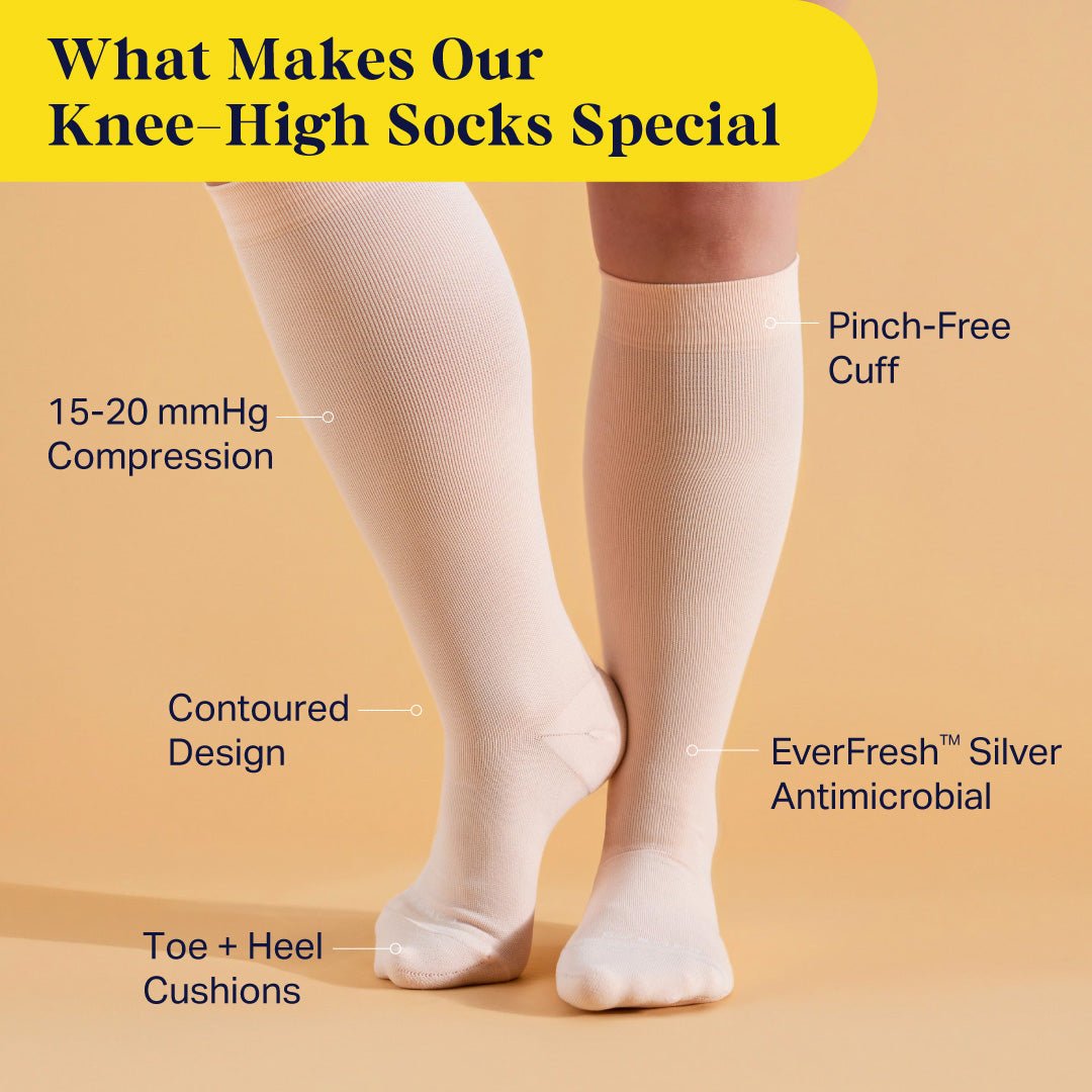 Knee-High Compression Socks - Solid - Daebak
