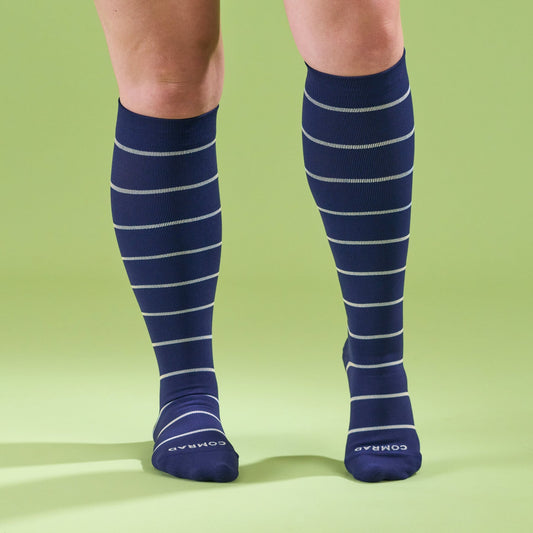 Knee-High Compression Socks - Stripes (20-30 mmHg) - Daebak