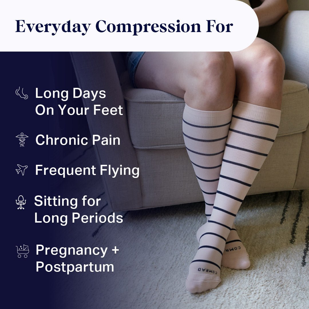 Knee-High Compression Socks - Stripes - Daebak