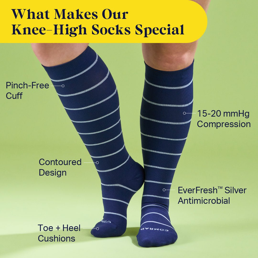 Knee-High Compression Socks - Stripes - Daebak