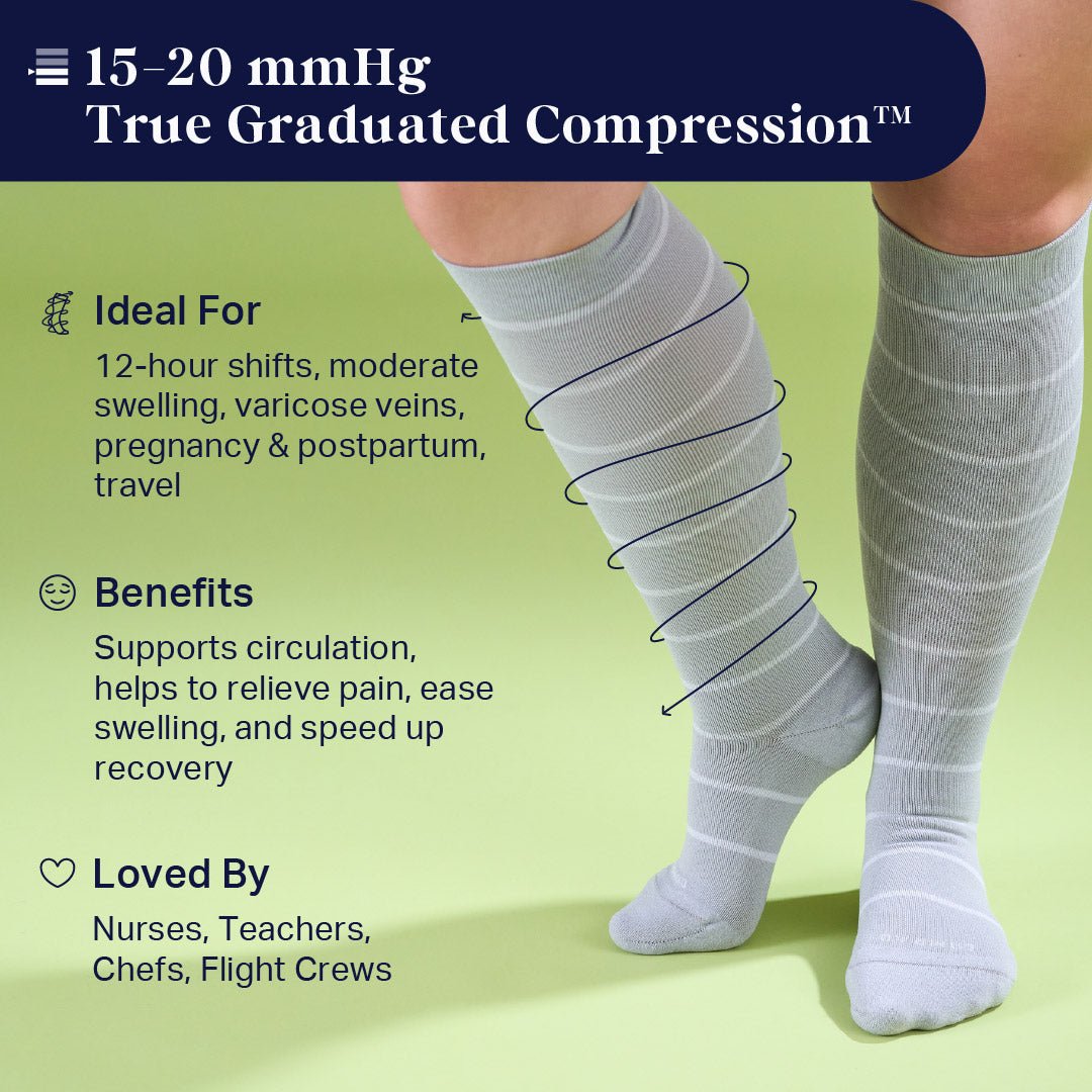 Knee-High Compression Socks - Stripes - Daebak