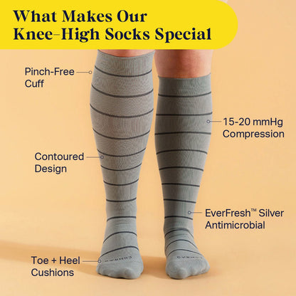Knee-High Compression Socks - Stripes - Daebak