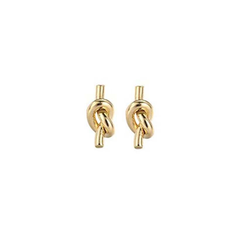 Knotted For Female Simple Korean Style Stud Earrings - Daebak
