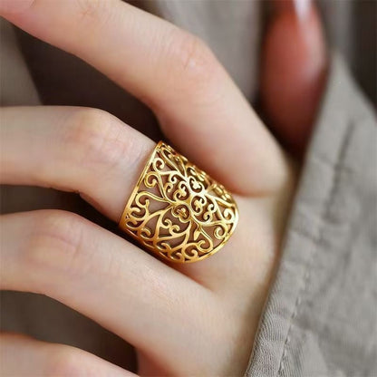 Korean Artistic Adjustable Index Finger Little Rings - Daebak