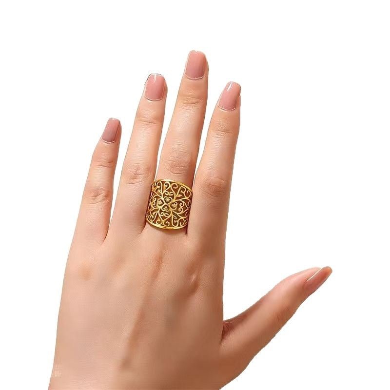 Korean Artistic Adjustable Index Finger Little Rings - Daebak