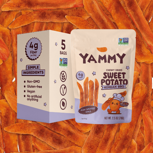 Korean BBQ Chewy Dried Sweet Potato – Savory Asian Snack (Pack of 5) - Daebak